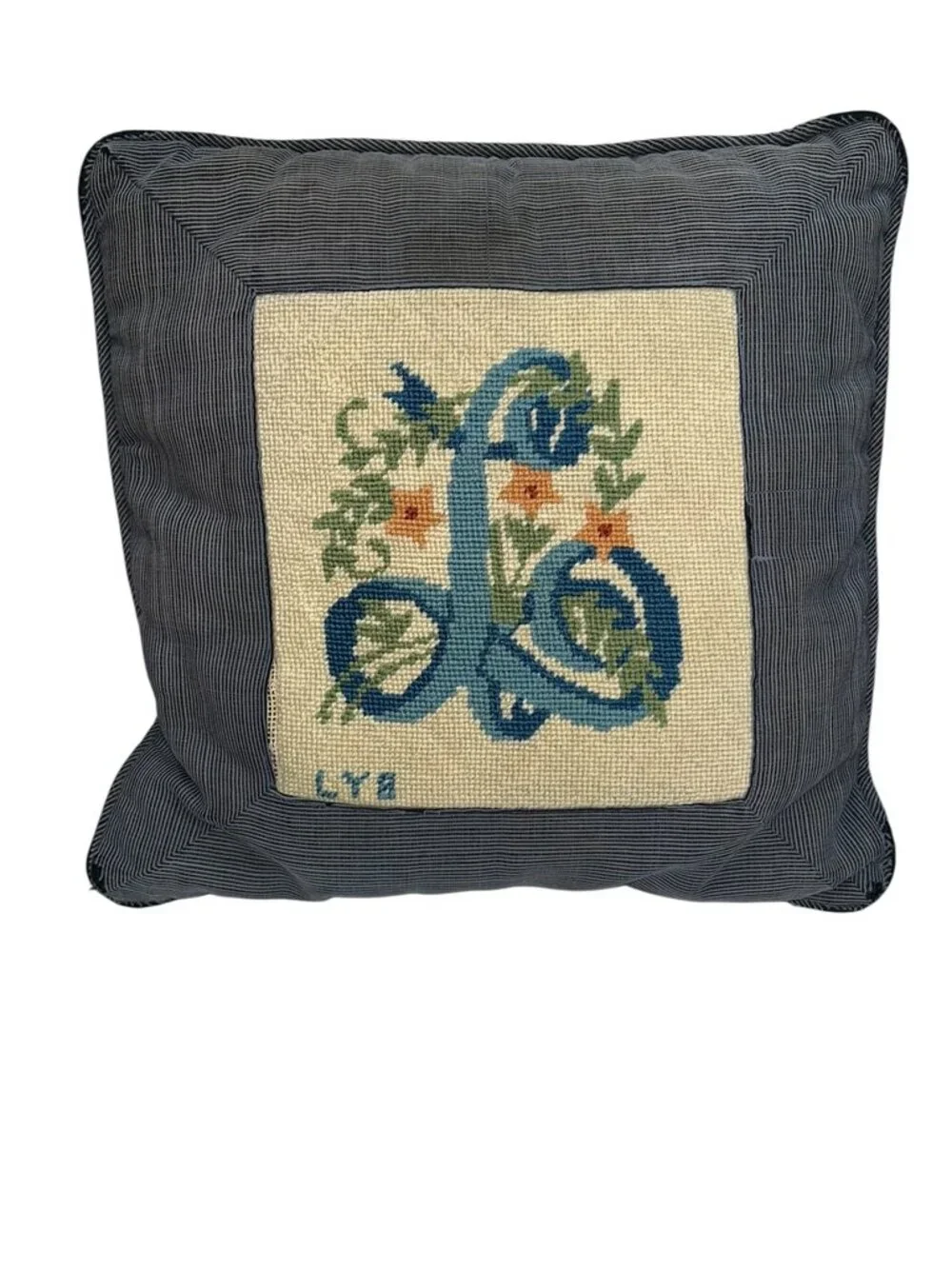 Antique Needlepoint blue 